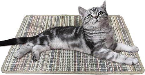 DKTIE Tapete rascador para gatos JMD2306, material de sisal natural, grueso y duradero, antideslizante, protege alfombras, sofás, paredes y muebles