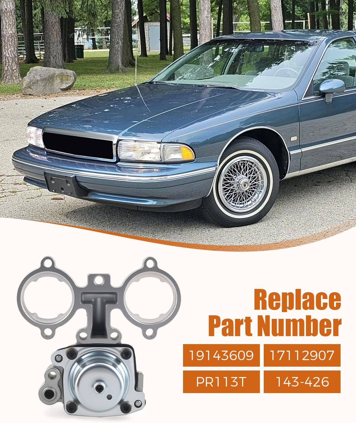 Fuel Injection Pressure Regulator Kit Fit for Chevy C1500 C2500 C3500 1992-1995, Fit for Chevy Blazer S10 Tahoe G10 G20 G30 K1500 K2500 Suburban Yukon 1993-1996, Replace 17112907 19143609