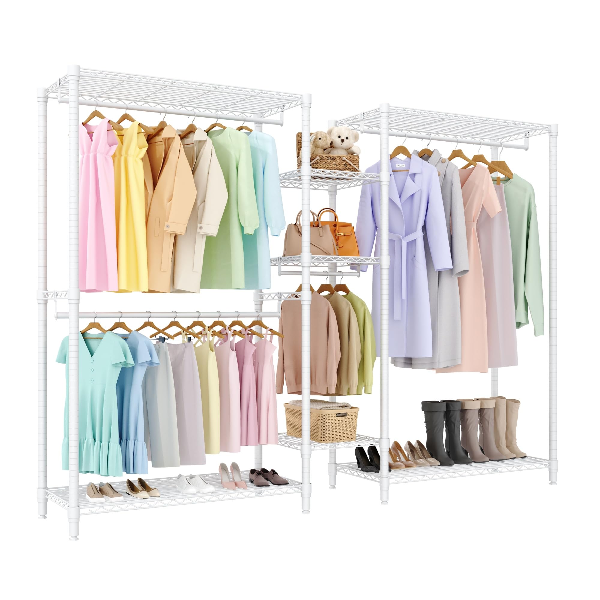 Meuble dressing ouvert charge lourde pour suspendre les vêtements sans plier