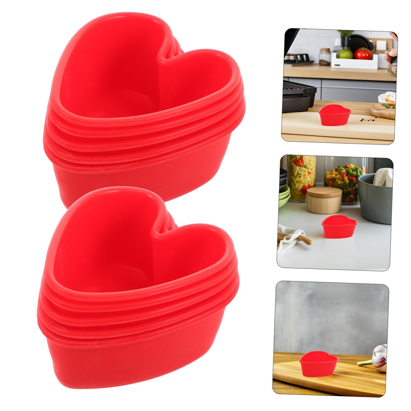Toyvian 50pezzi Stampo in Silicone Forma di Cuore Teglie Antiaderenti per Cioccolatini Caramelle e Budini per Feste e Occasioni Speciali