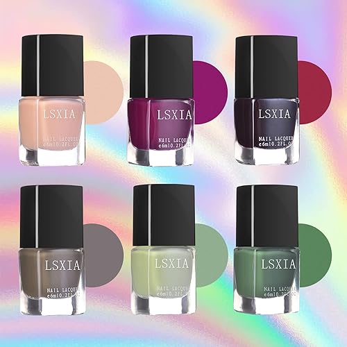 Miniatura 6 de Juego de esmaltes de uñas mate de 6 colores, acabado mate, esmalte de uñas aterciopelado, efecto niebla, impermeable, de larga duración, para otoño