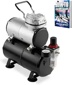Compressor de ar portátil Airbrush Oil-less 3L Tank 1/5 HP