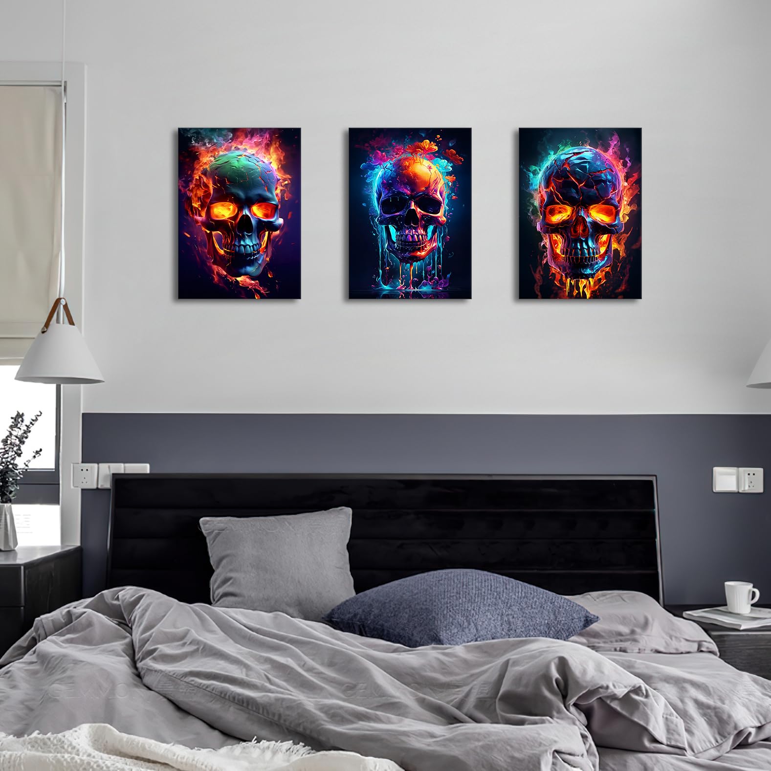 3 Pcs Wooden Framed Canvas Wall Art Set Bohemian Sage Green Canvas Prints Poster Geometric Line Beige Green Pictures for Living Room Bedroom Dinning Room Hallway Stairs Wall Decor 30x40cm x3pcs — view 60