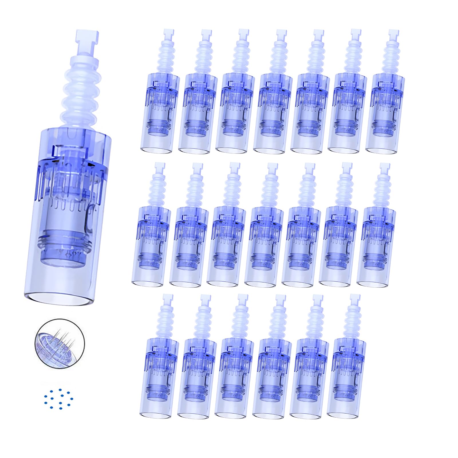 Lazzybeauty Dr.pen Ultima A6 Cartridges, 12 Pin Replacement Cartridges for Dr.pen Microneedling Pen A6 Model, Authentic Disposable Micro Cartridges (12 PIN, 20Pcs)