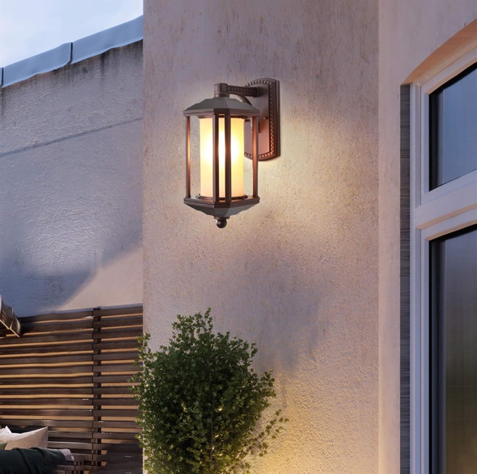 Appliques murales d'extérieur IP54, Appliques murales étanches E27, Applique Murale extérieure avec Abat-Jour en Verre pour Maison, Jardin, terrasse, luminaire extérieur
