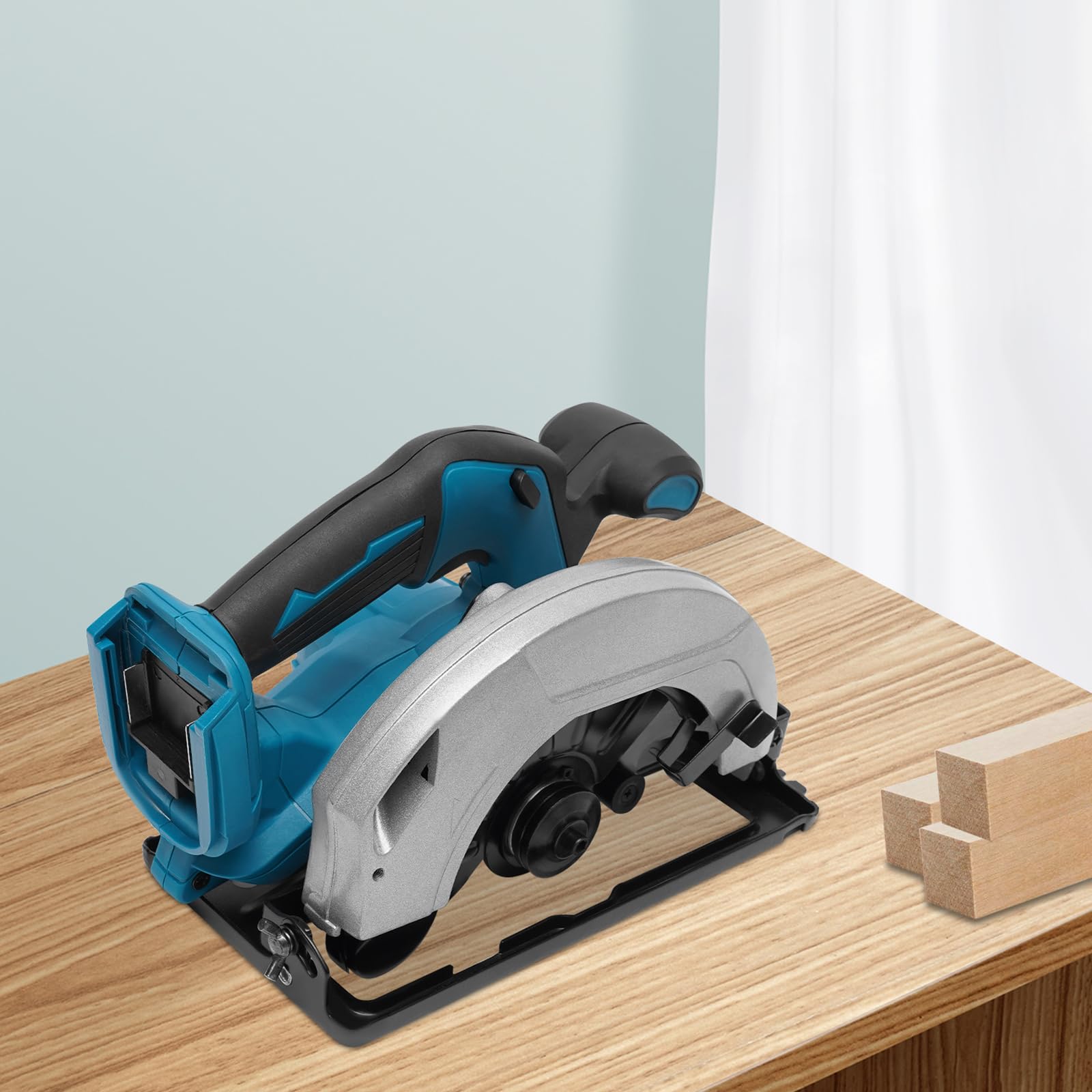Sierra circular manual, 750 W, 2000 rpm, potente motor, profundidad de corte 90 mm (0-45º), corte ajustable, extracción de polvo, para cortar madera, renovación de casa, hecha a mano