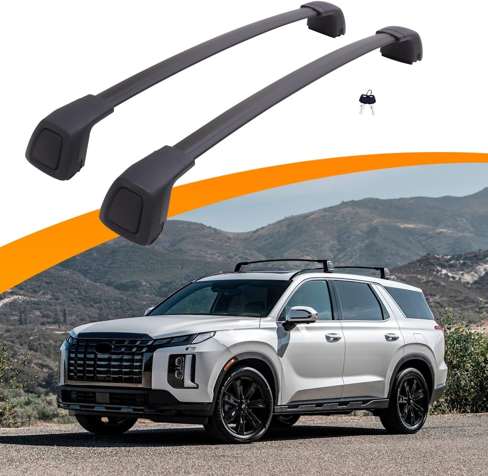 Snailfly Upgraded Roof Rack Cross Bars Fit for Hyundai Palisade 2019-2022 Lockable Crossbars