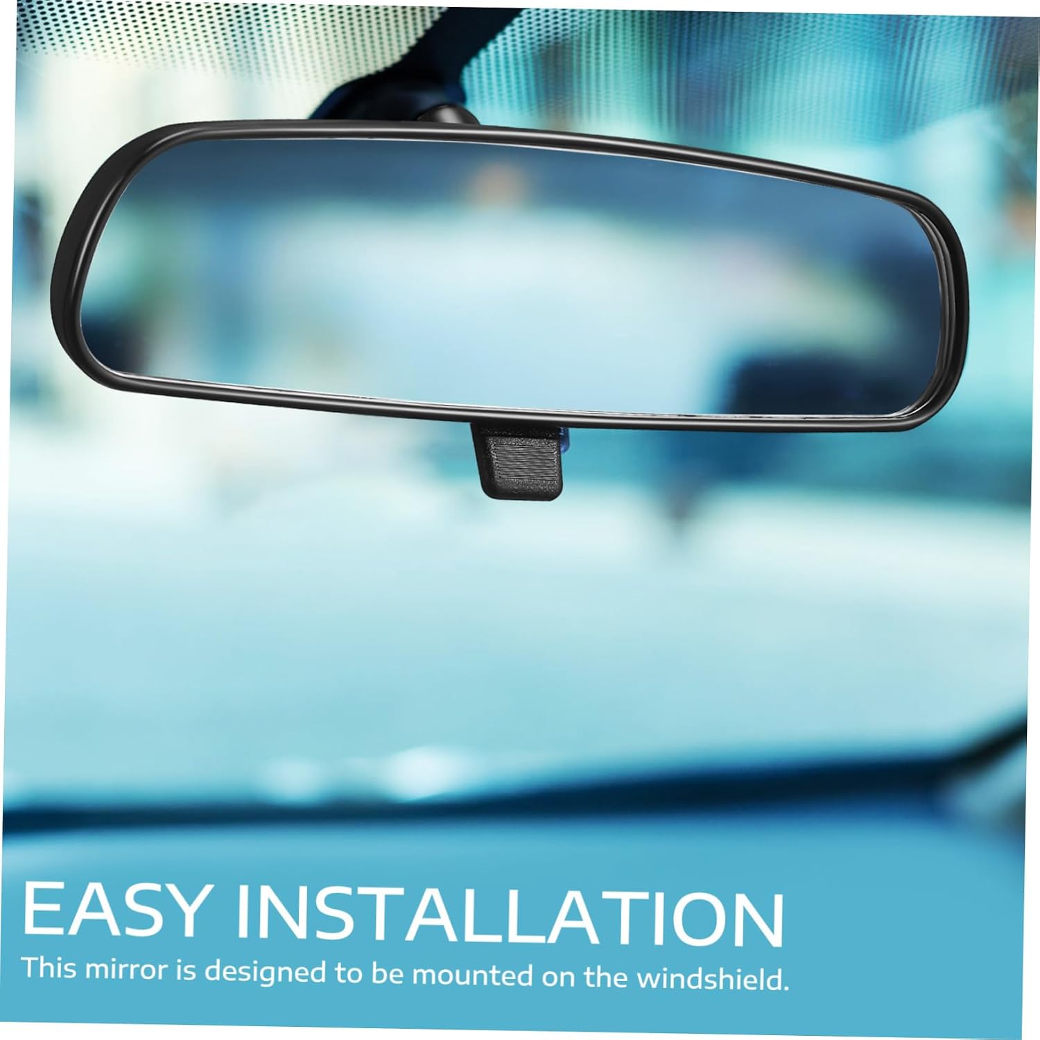 Zerodeko Universal Car Interior Rearview Mirror Adjustable Panoramic Design Glare Reduction Compatible SUVs and Trucks Auto Replacement Accessory