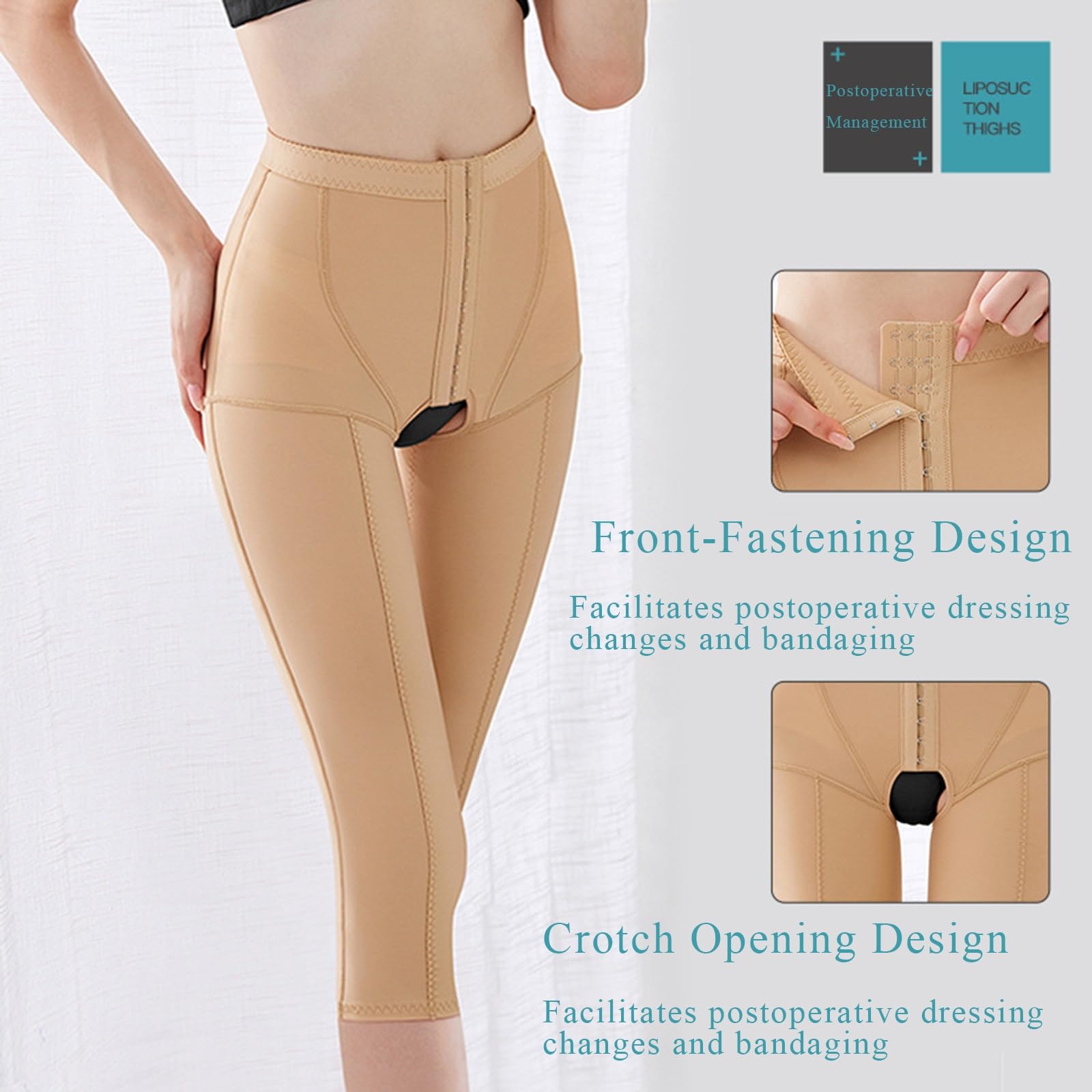 Pantalones Moldeadores De Alta Compresión Pantalones Moldeadores Liposucción 7/8 Control Y Moldeado del Abdomen