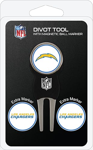 Vista 34 de Team Golf NFL Divot Tool con 3 marcadores de pelota de golf, marcadores son magnéticos extraíbles de doble cara esmaltado