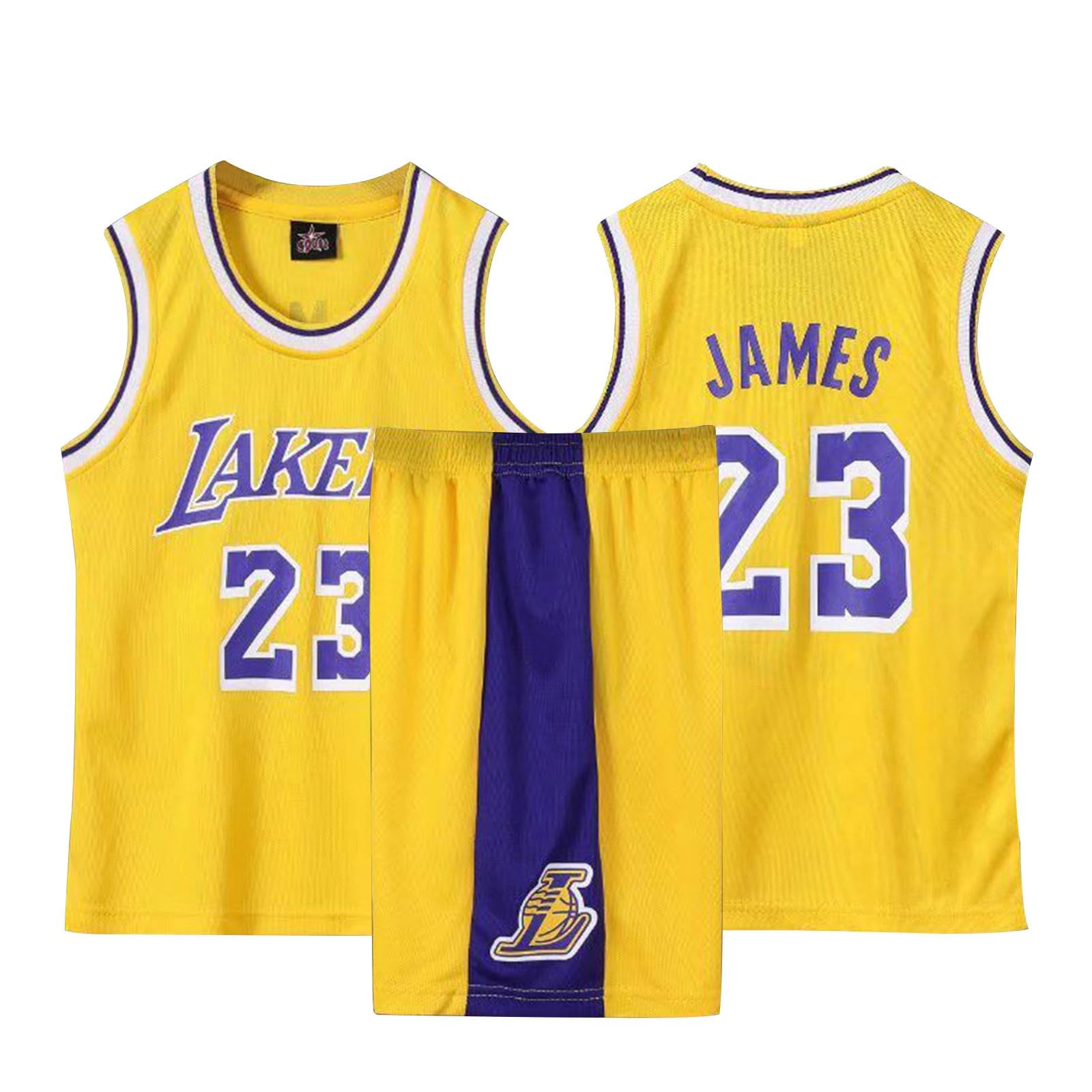 Tenue Basket Enfant Adulte, Maillot Basket Homme Ensemble Basket Enfant, Maillot Sans Manches + Pantalon Court Enfants/Adulte,Pop Basket Maillots Basketball Jersey et Short 2 Pièces