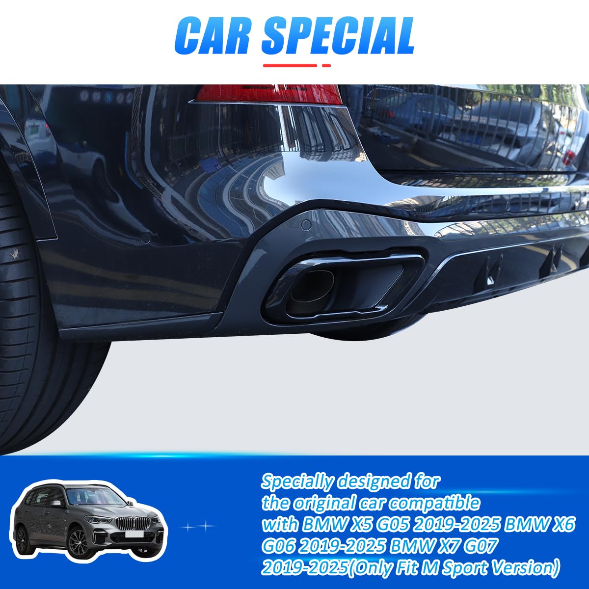 Amazon.com: Stainless Exhaust Muffler Tail Pipe Trim Cover for BMW
