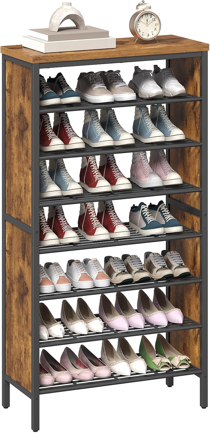 YATINEY 8-Tier Tall Shoe Rack, Large Shoe Storage Organizer for Closet
