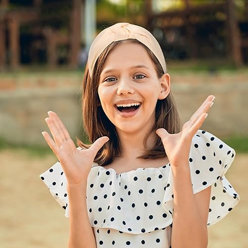 Miniatura 2 de Jaciya Diademas anudadas para mujer, 6 diademas para el cabello de mujer, diadema anudada en blanco y negro, diadema de seda satinada para mujer,