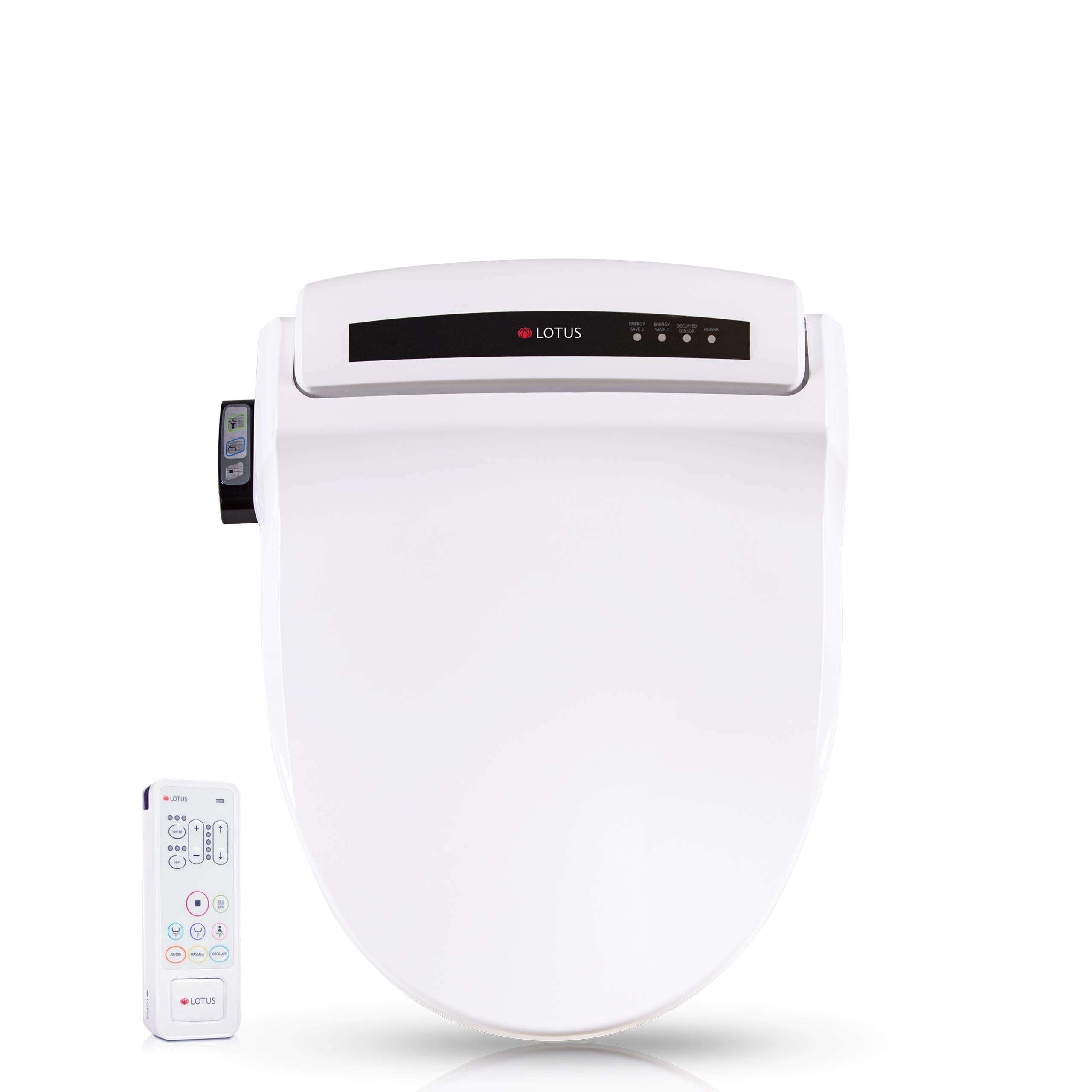 LotusATS-1000 Round Smart Bidet Toilet Seat with PureStream, White
