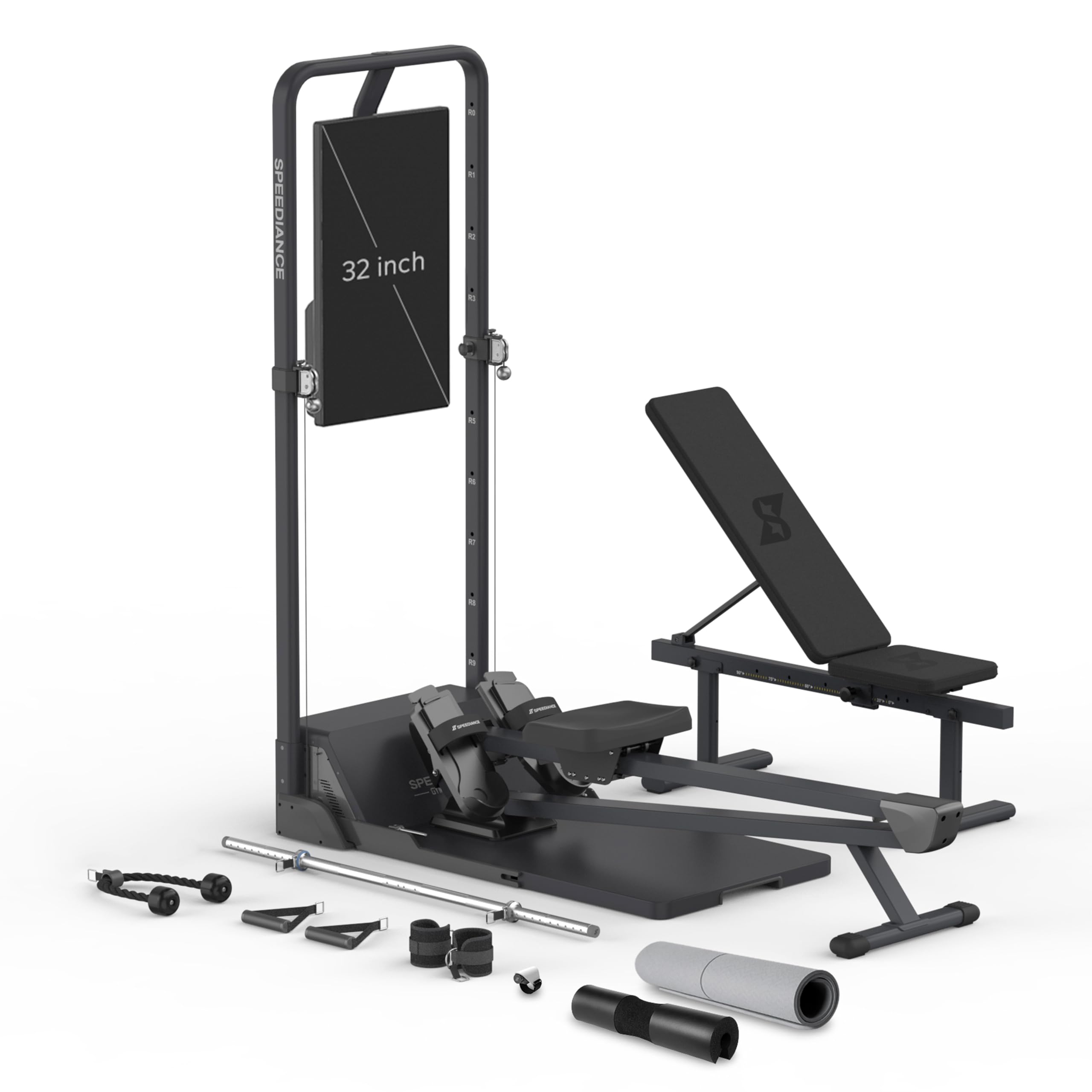 Smart Home Gym System, Gym Monster Multifunctional Smith Machine Home Gym Power Cage, All-in-one Cable Machine for Home Workout, Full Body Strength Training Fitness Exercise Machine