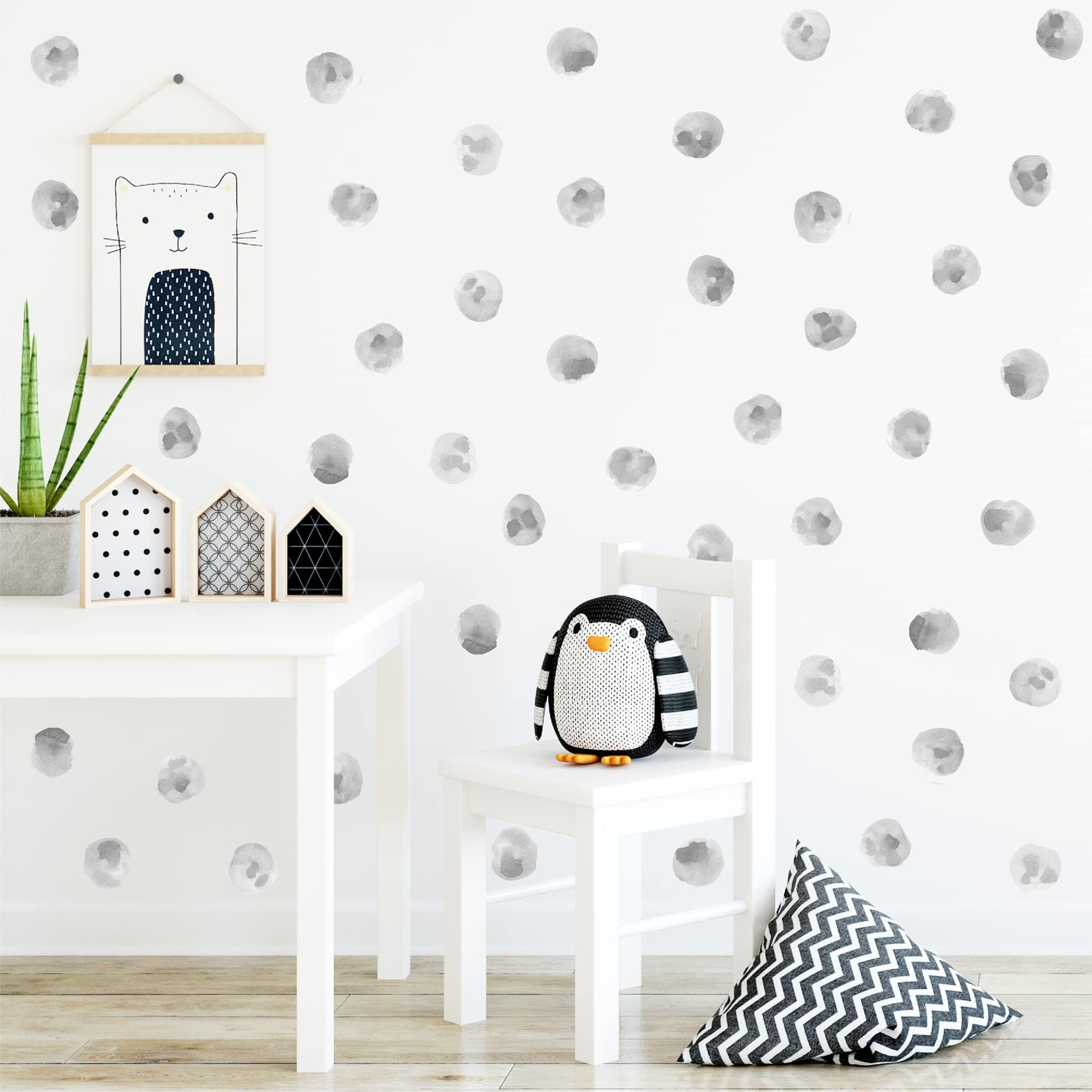 QUCHENG Polka Dots Wall Stickers Boho Irregular Decal