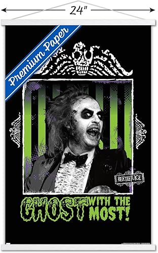 Vista 15 de Trends International Beetlejuice - Ghost With The Most Wall Poster, 22.37" x 34.00", Premium Print and Black Hanger Bundle