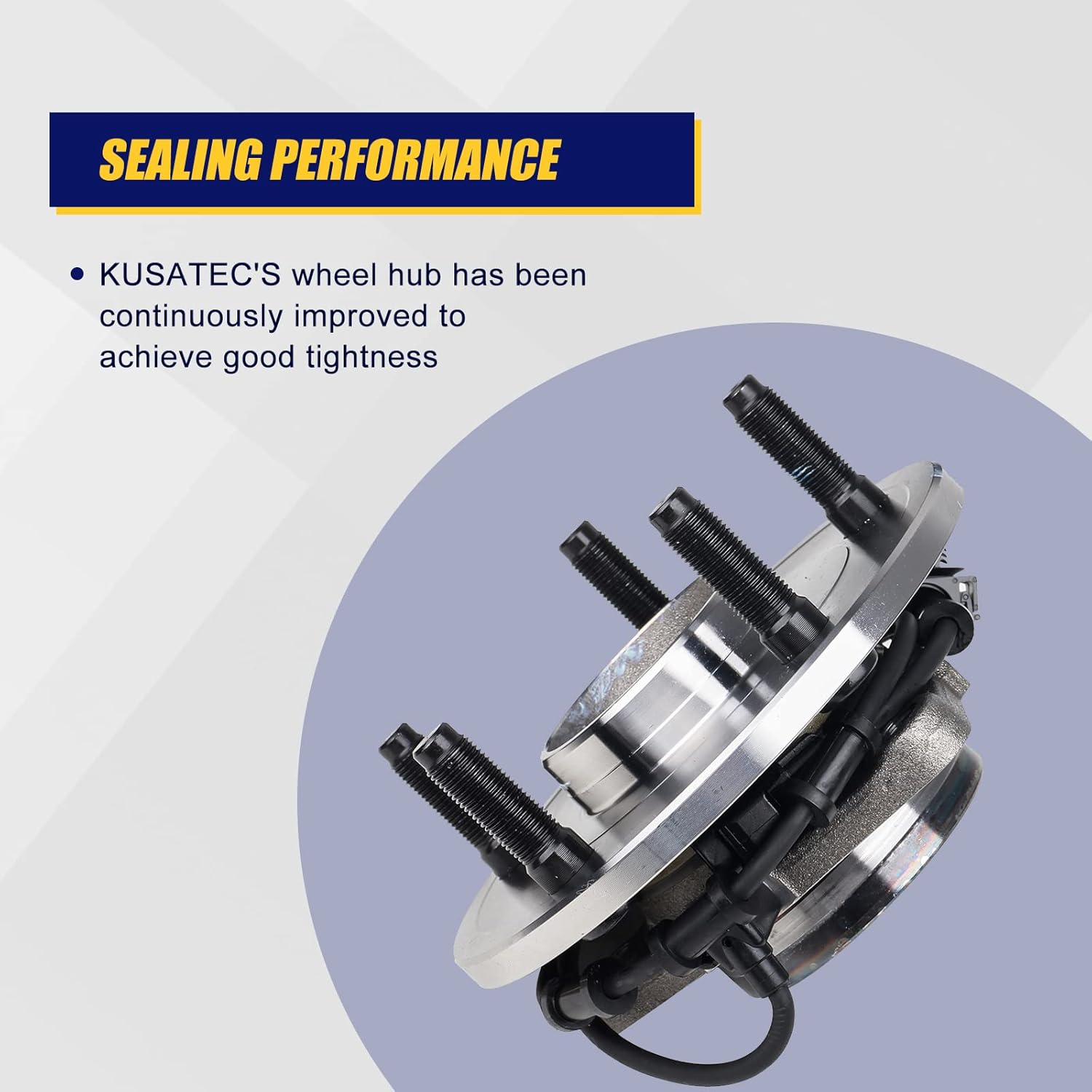 KUSATEC 515073 Front Wheel Hub and Bearing Assembly Compatible with Dodge Ram 1500 2002 2003 2004 2005, 5 Lugs w/ABS