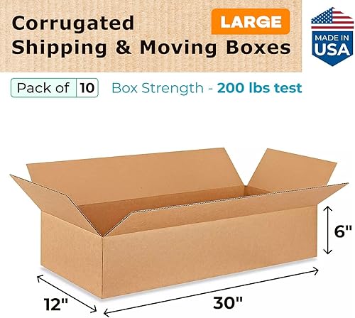 Miniatura 400 de Cajas para envío IDL Packaging - B-1266-5 de cartón corrugado, tamaño pequeño, de 12 pulgadas de largo x 6 pulgadas de ancho x 6 pulgadas de alto