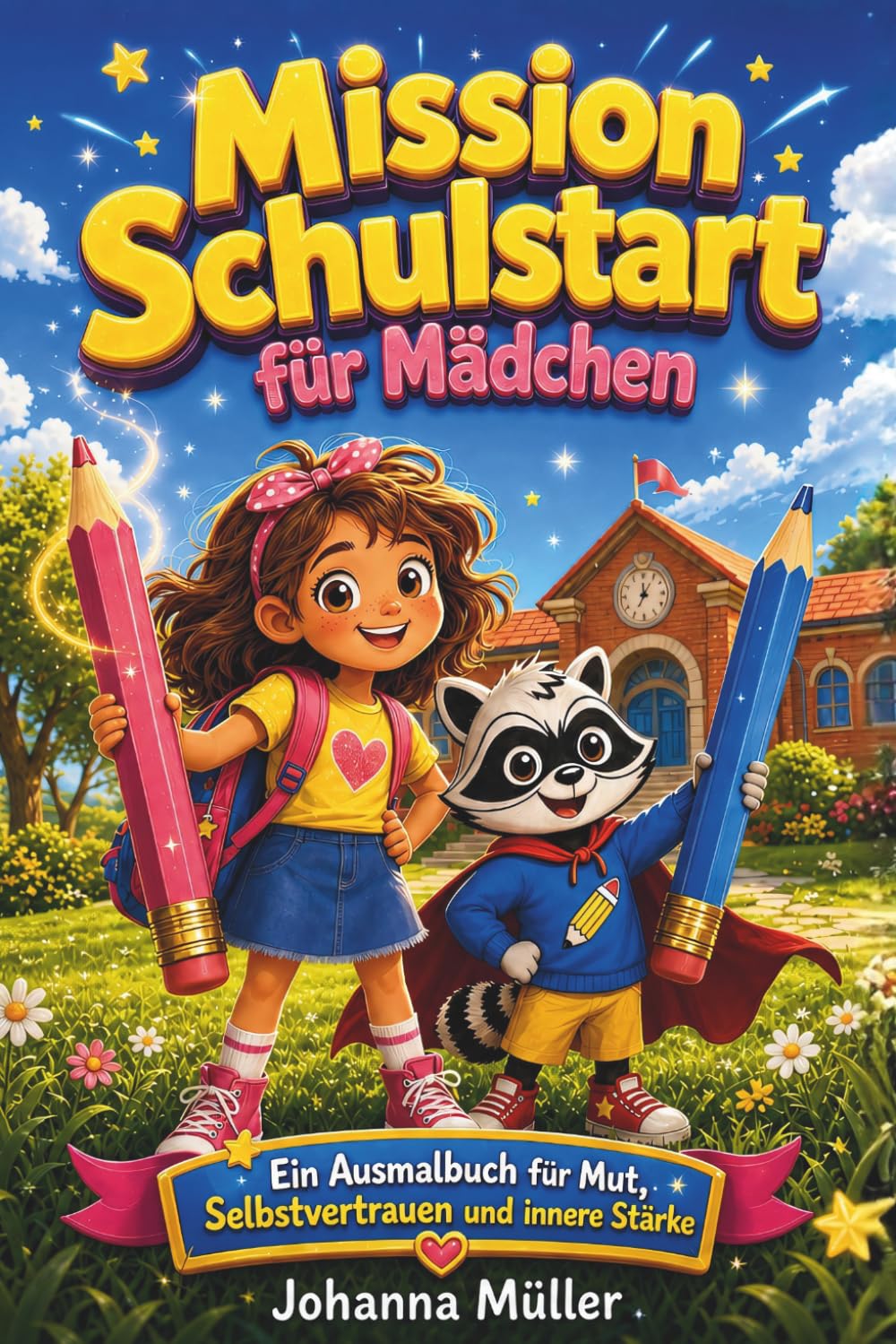 Mission Schulstart für Mädchen: Ein Ausmalbuch für Mut, Selbstvertrauen und innere Stärke – perfektes Geschenk zur Einschulung