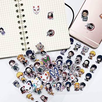 Amazon | 鬼滅の刃 3D ステッカーセット 手帳日記 防水シール