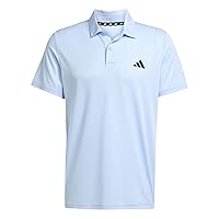 adidas Uomo Train Essentials Training Polo Shirt, Glow Blue/Black
