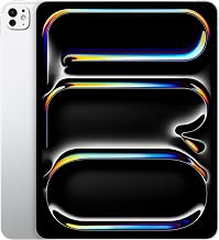 Apple iPad Pro 13 (M4): Ultra Retina XDR Display, 512GB, Landscape 12MP Front Camera / 12MP Back Camera, LiDAR Scanner, Wi-Fi 6E, Face ID, All-Day Battery Life, Standard Glass Silver