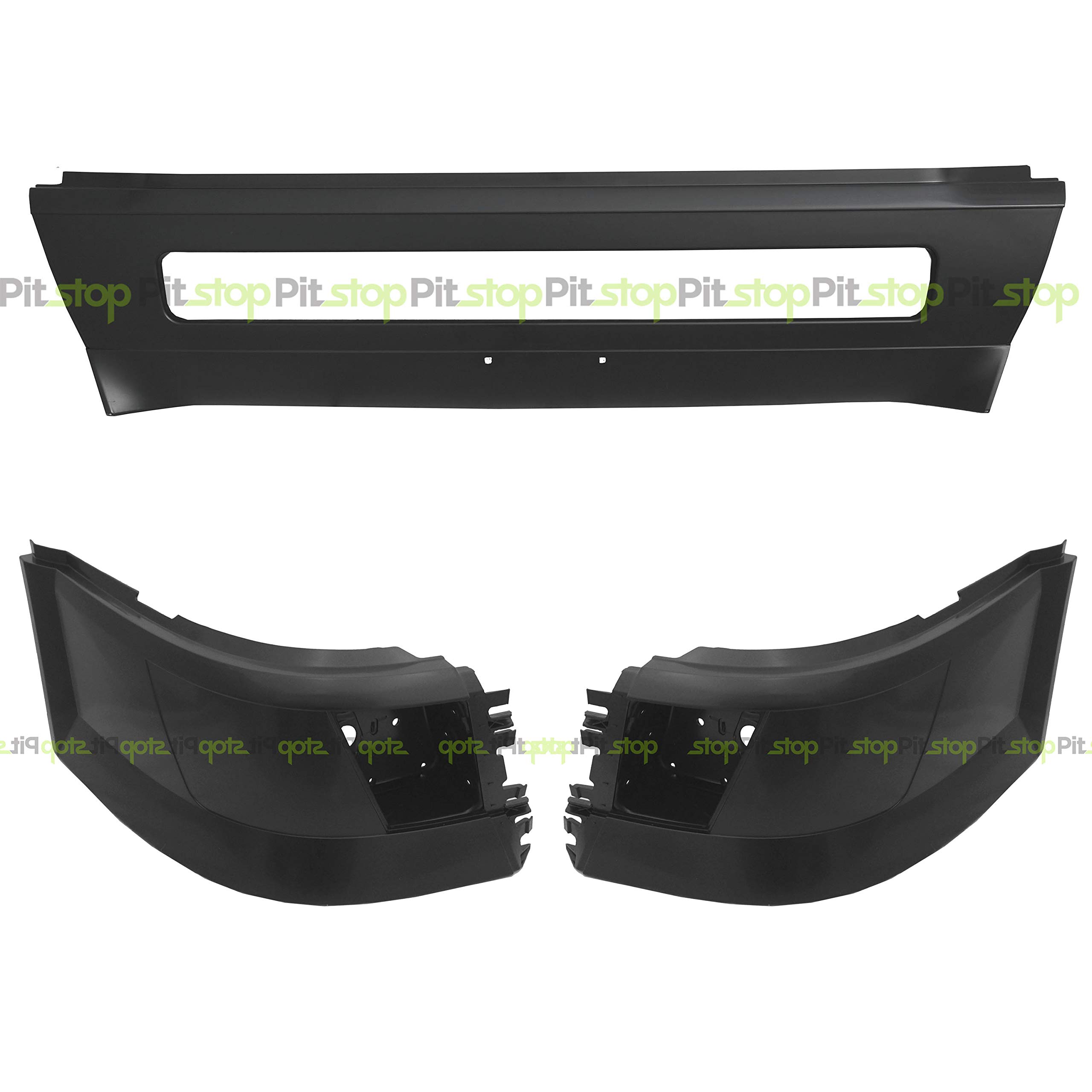 Volvo VNL 2004-2015 Bumper Set WITH Fog Light Cut-out Left Right Center