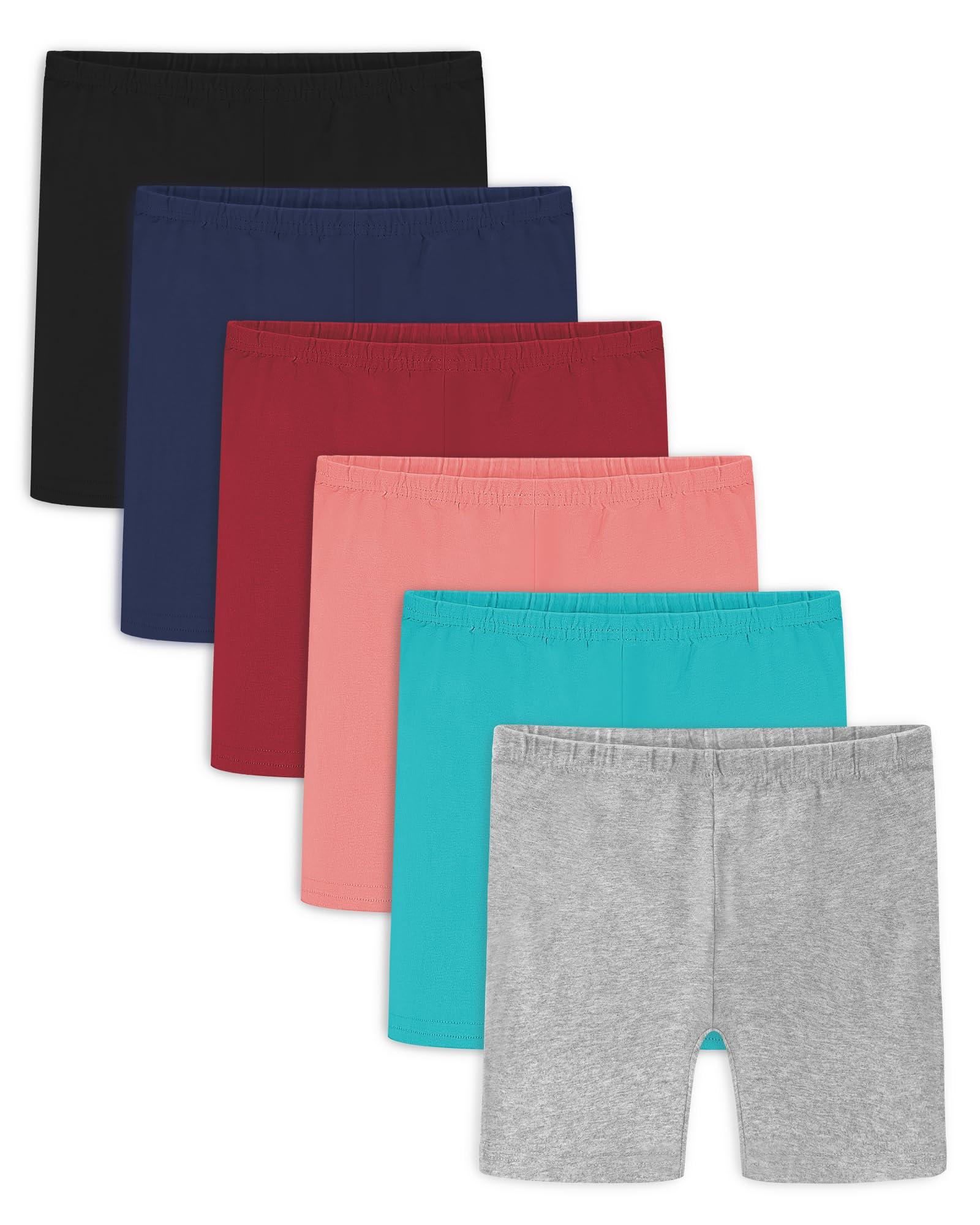 Auranso Radlerhose Mädchen Kinder Baumwolle Kurze Hose Shorts Leggings Unterhosen 6 Paar 5-14 Jahre Mehrfarbig 2 5-6 Jahre