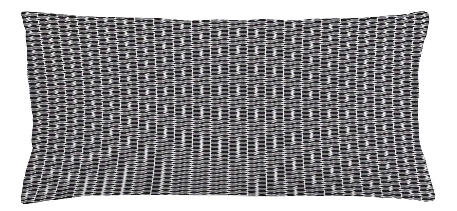 Federa Cuscino ABAKUHAUS Old Hollywood – Design Art Déco, 65x40 Cm, Grigio Carbone E Beige, Stampa Fronte/retro