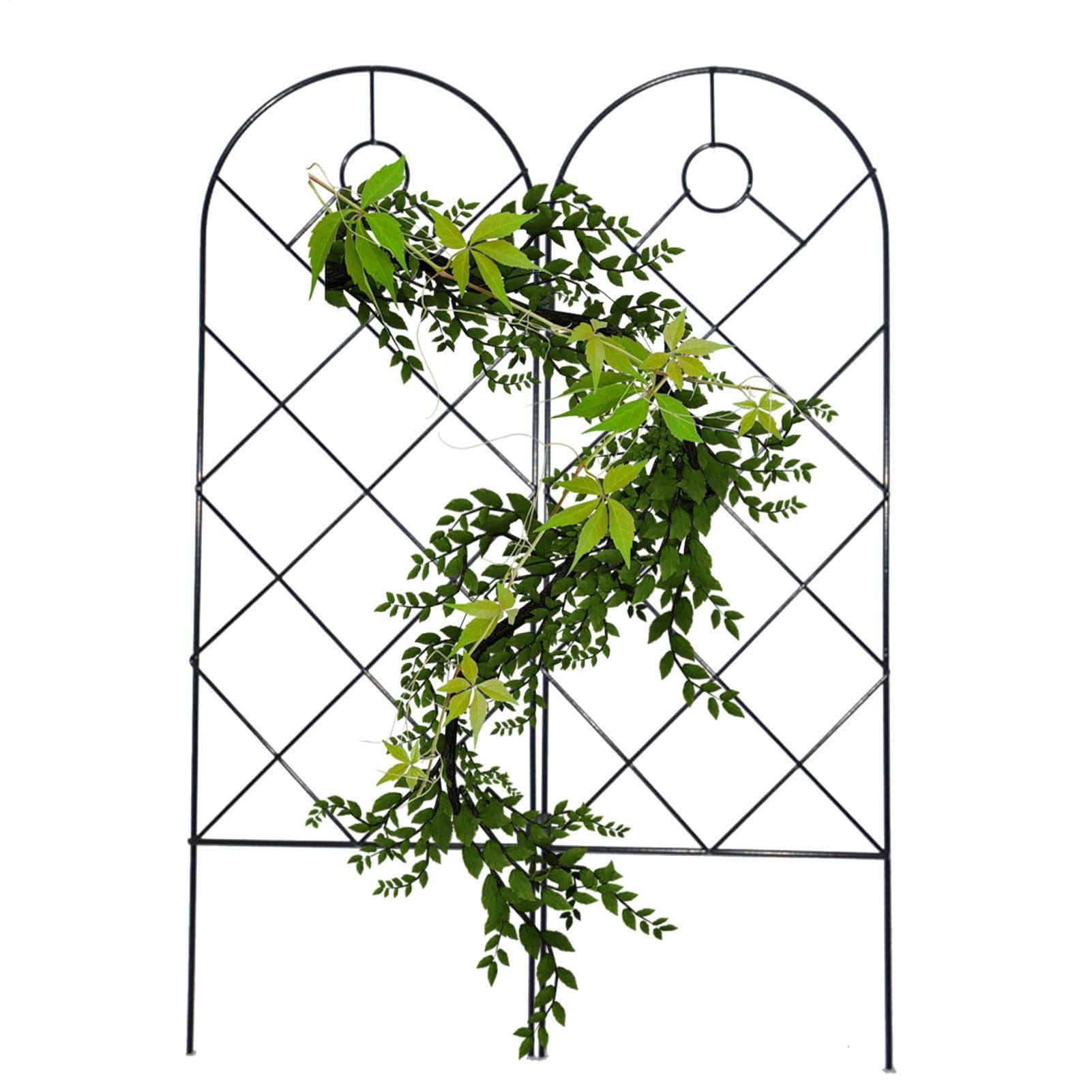Mppchhn Metal Garden Trellis | Garden Trellis For Climbing Plants | Heavy Duty Outdoor Frame | Decorative Gardens Fence | Plant Support Frame For Vegetables, Vines, Flowers Potted Rose