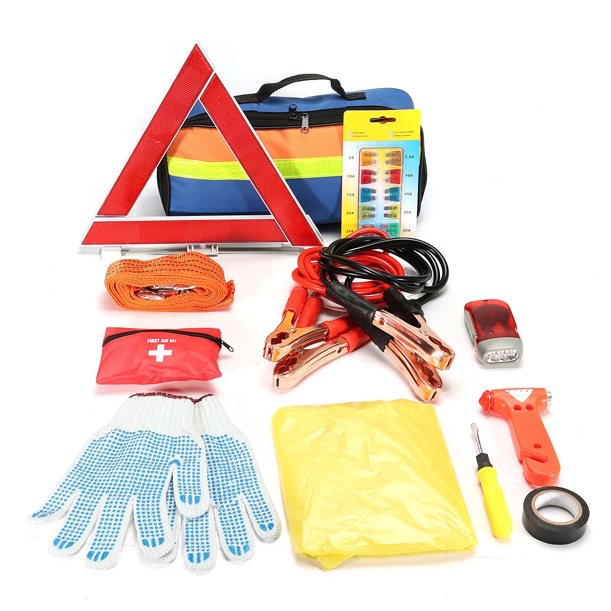 YONGYAO 12 En 1 Automotriz Primeros Auxilios Viaje de Emergencia Herramientas Kit Borde de La Carretera Coche Desglose Al Aire Libre