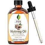 SVA Nutmeg Essential Oil - 4 Fl Oz - 100% Natural Nutmeg Oil - for Diffuser, Hair Care, Face, Skin Care, Aromatherapy, Scalp and Body Massage, Soap and Candle Making - with Dropper