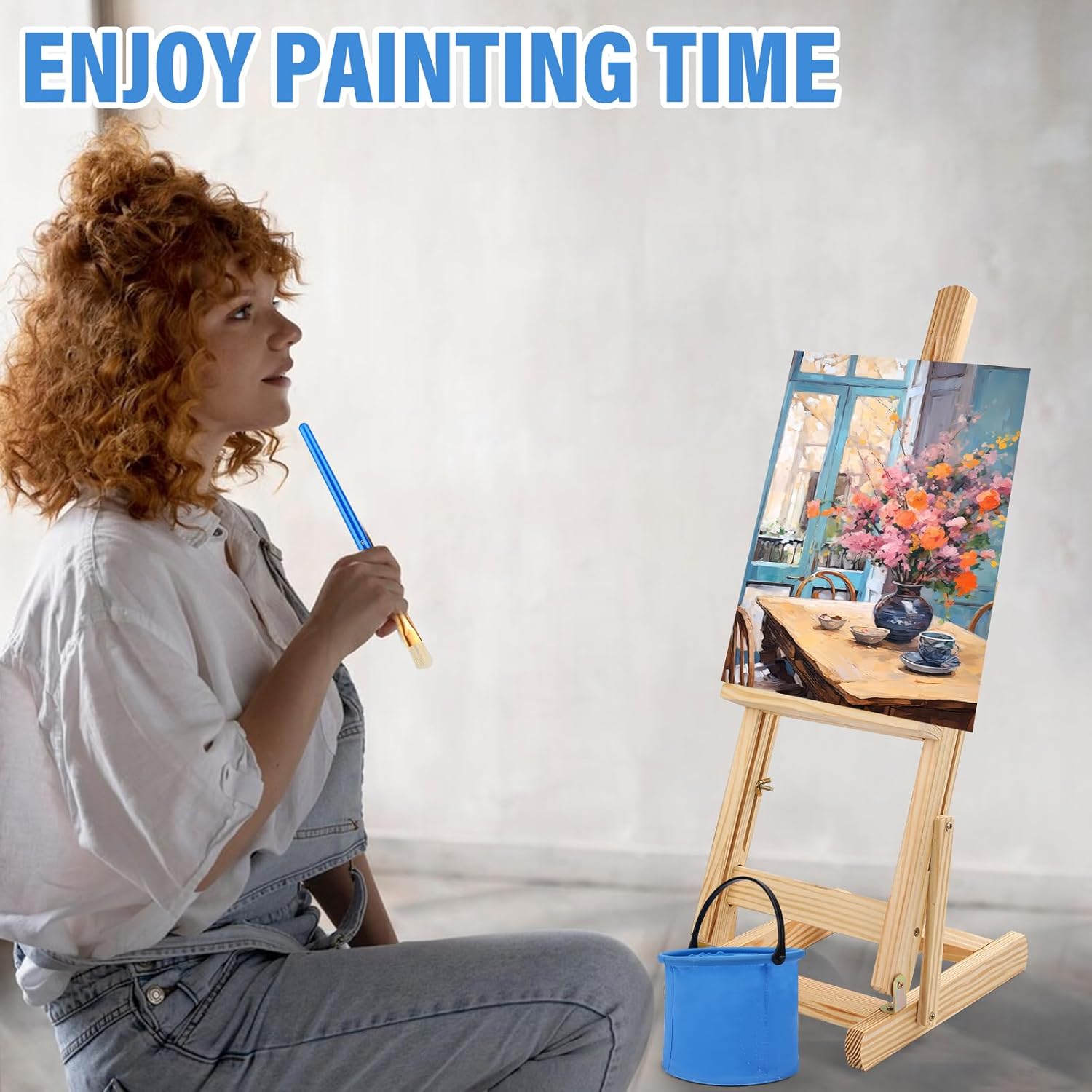 122PCS Professional Painting Set,Art Painting Supplies Kit,Canvas Painting Kit with Tabletop Wooden Easel,72Colors(Acrylic Paint Set,Watercolor,Oil) Brushes, Canvases,Painting Set for Kids Adults - Image 7