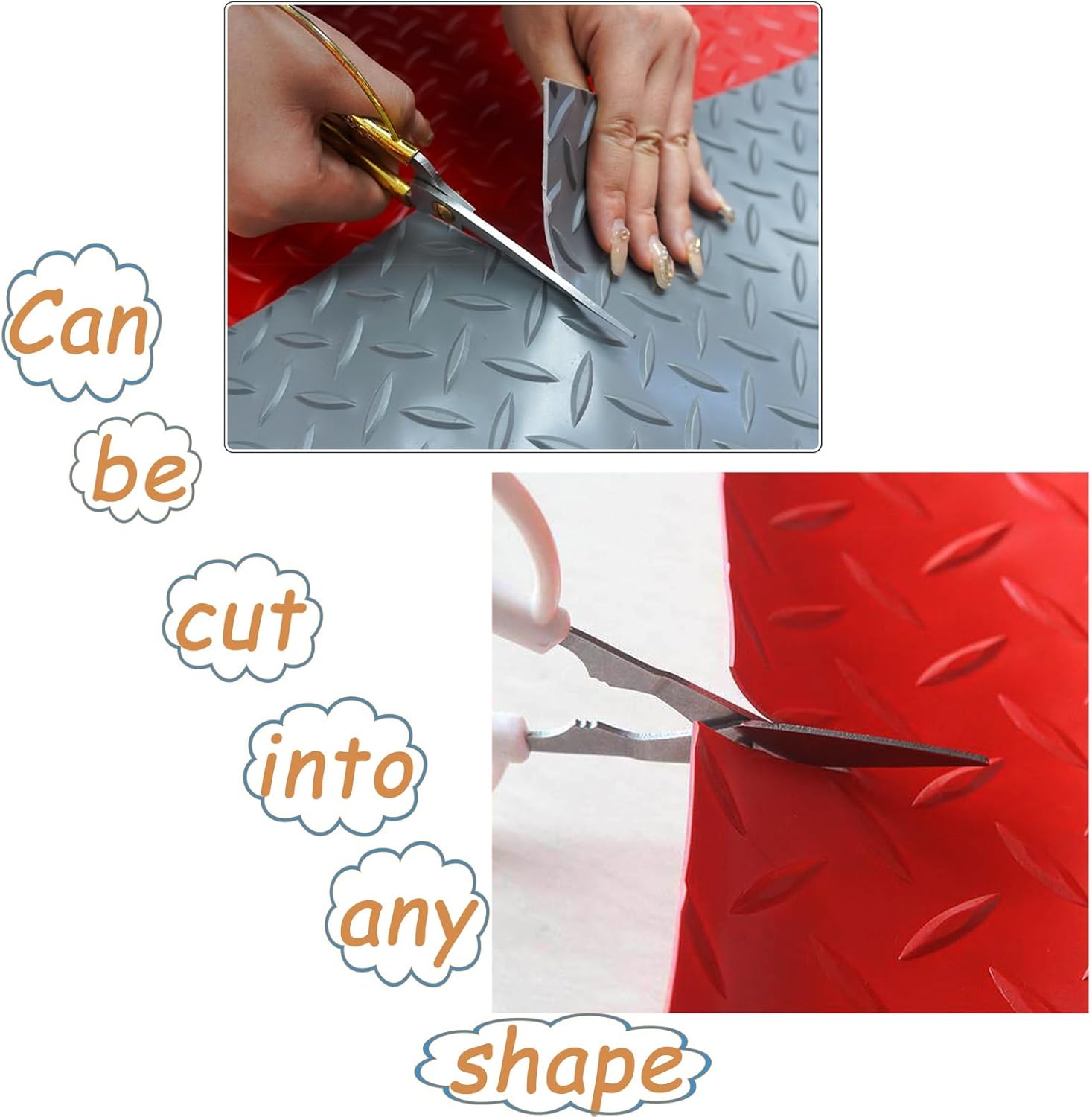 3.2x9.8FT-3.2x19.6FT-3.9x6.5FT-3.9x16.4FT-4.2x9.8FT, PVC Garage Shop Parking Mat, PVC Rubber Mat, Water/Stain Resistant, for Garage Warehouse Trailer(Black,1.3x3m/4.2x9.8ft)