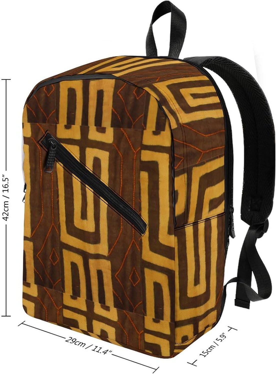 Afrocentric Mud Durable And Stylish Semi Full Print Backpack