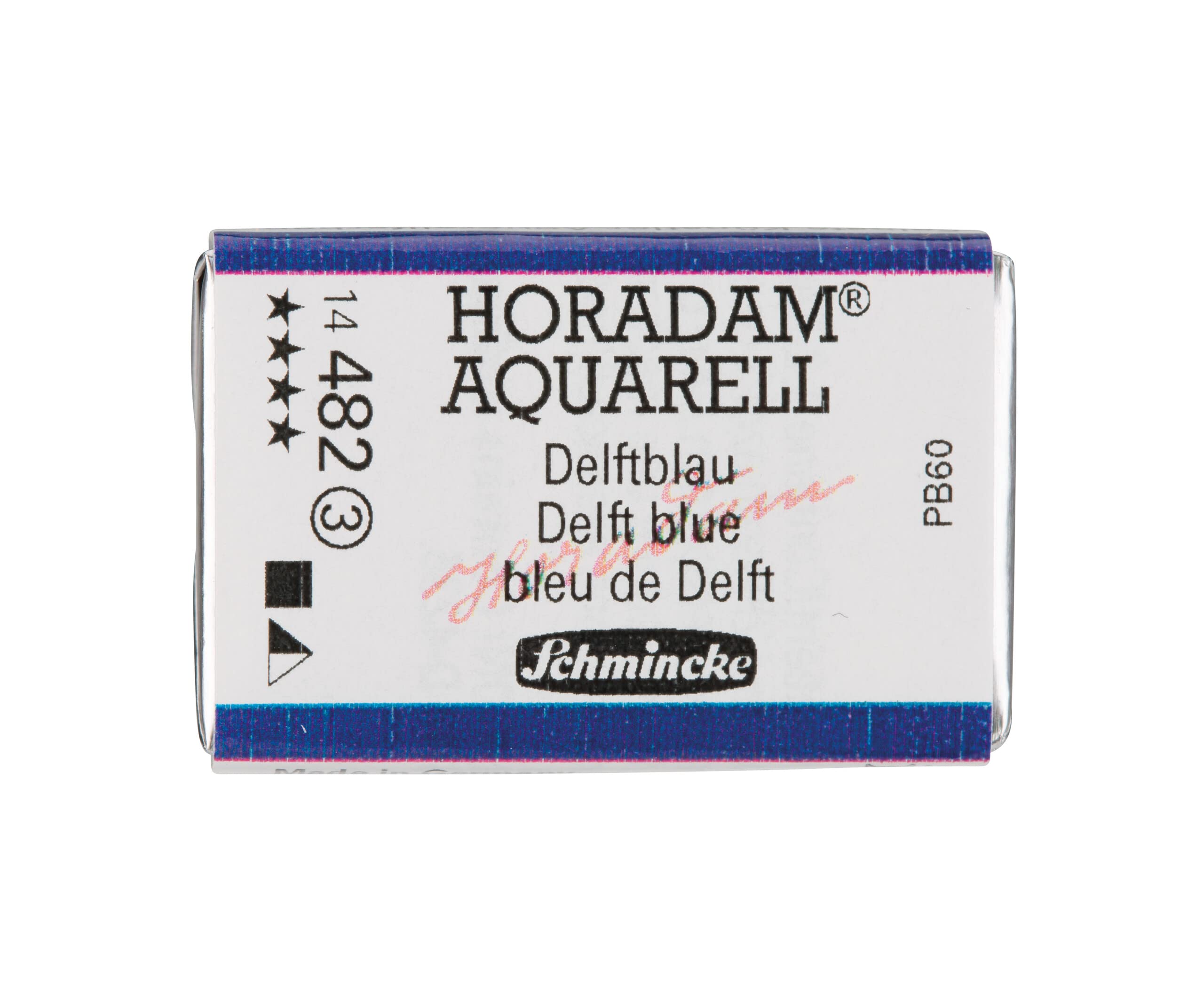 Schmincke - HORADAM® AQUARELL - Finest Artists' Watercolour Paints, 482 Delft Blue, 14 482 043, 1/1 pan — image 1
