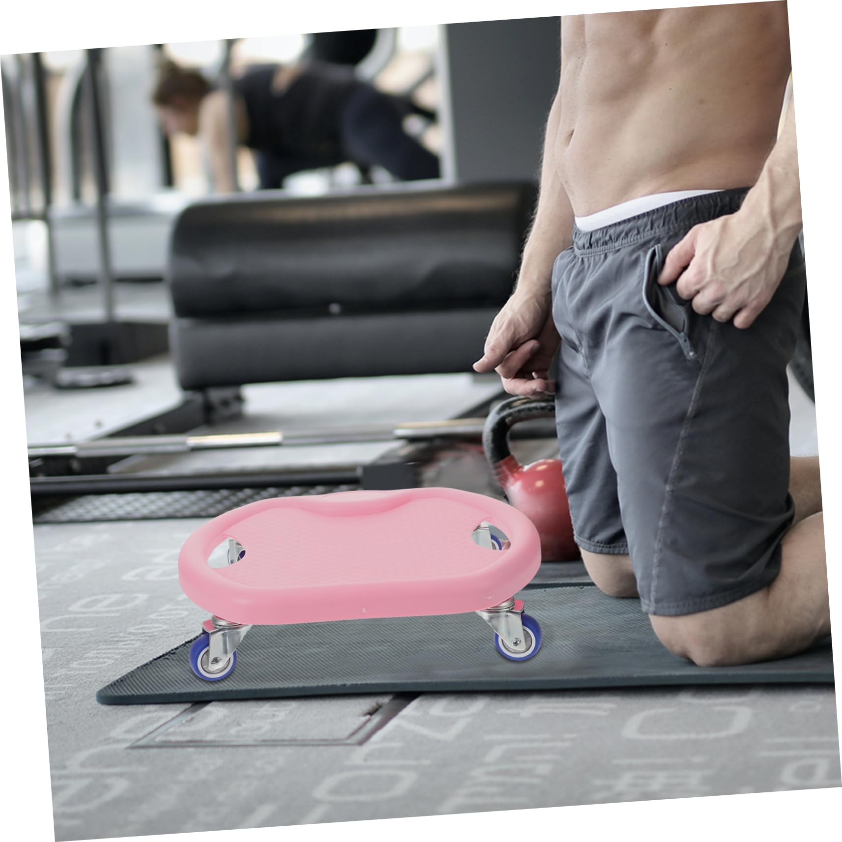 Abaodam 1 Juego Disco Deslizante para Ejercicio Abdominal Equipamiento de Fitness con Rodillera Entrenamiento Multifuncional y Silencioso para Fortalecimiento del Abdomen y Tonificación