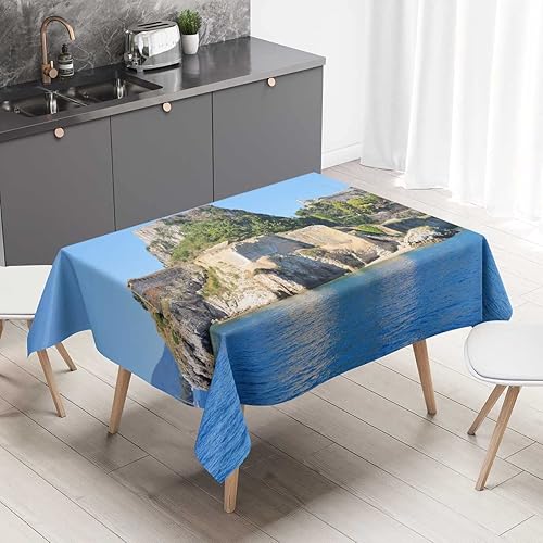 Beautiful Sea View Sky Manteles De Mesa de picnic pequeña para bodas, vacaciones, fiestas, 54 x 54 pulgadas