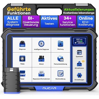 OBD2 Diagnostic Device mucar VO8 Diagnostic Tool Car with 34+ Reset Function & All System Diagnostics Car Diagnostic Device for ECU Coding / BI Directional Control Free Lifetime Updates