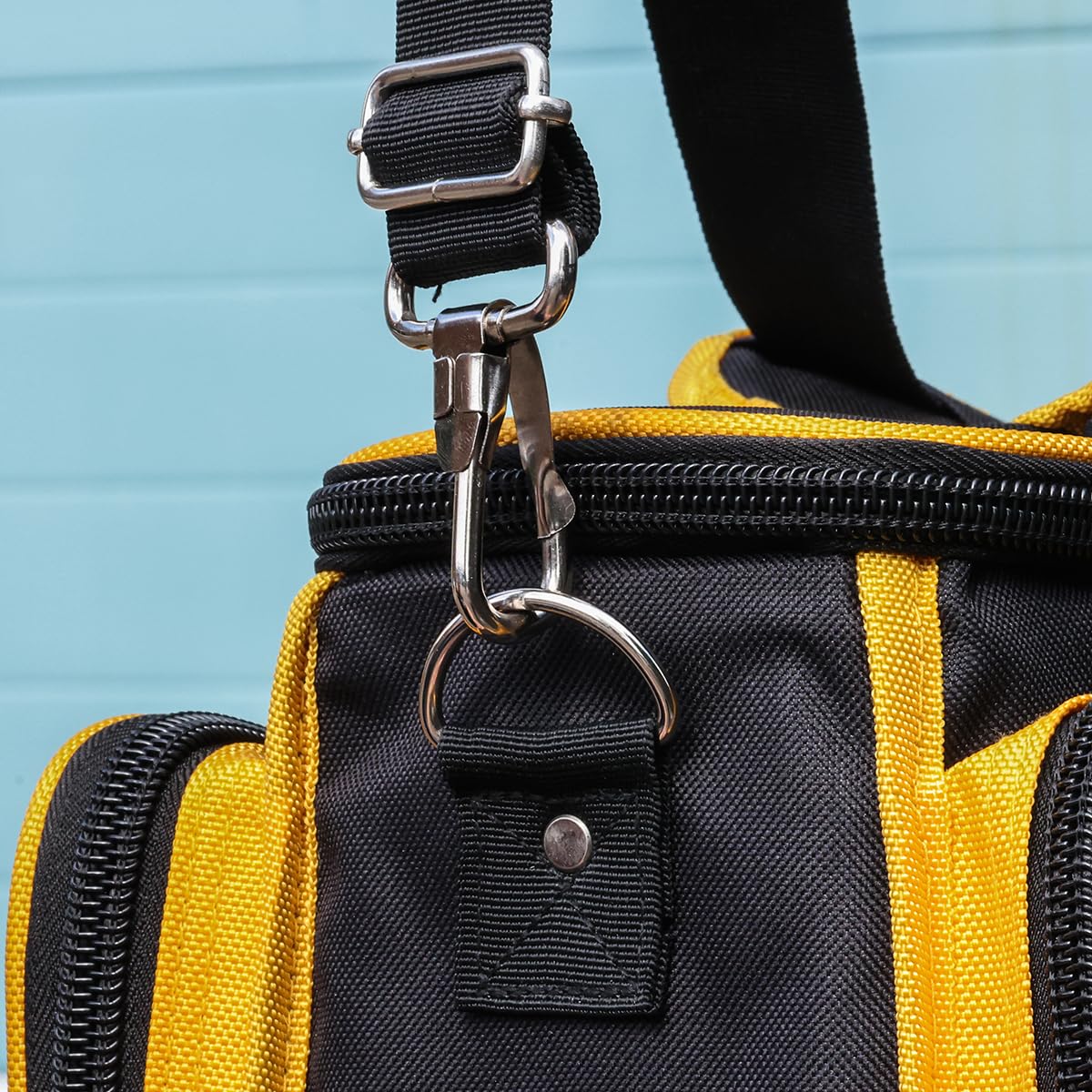 TOUGH MASTER Borsa Porta Attrezzi da Elettricista Tecnico Multitasche da 16 Pollici con Tracolla Staccabile