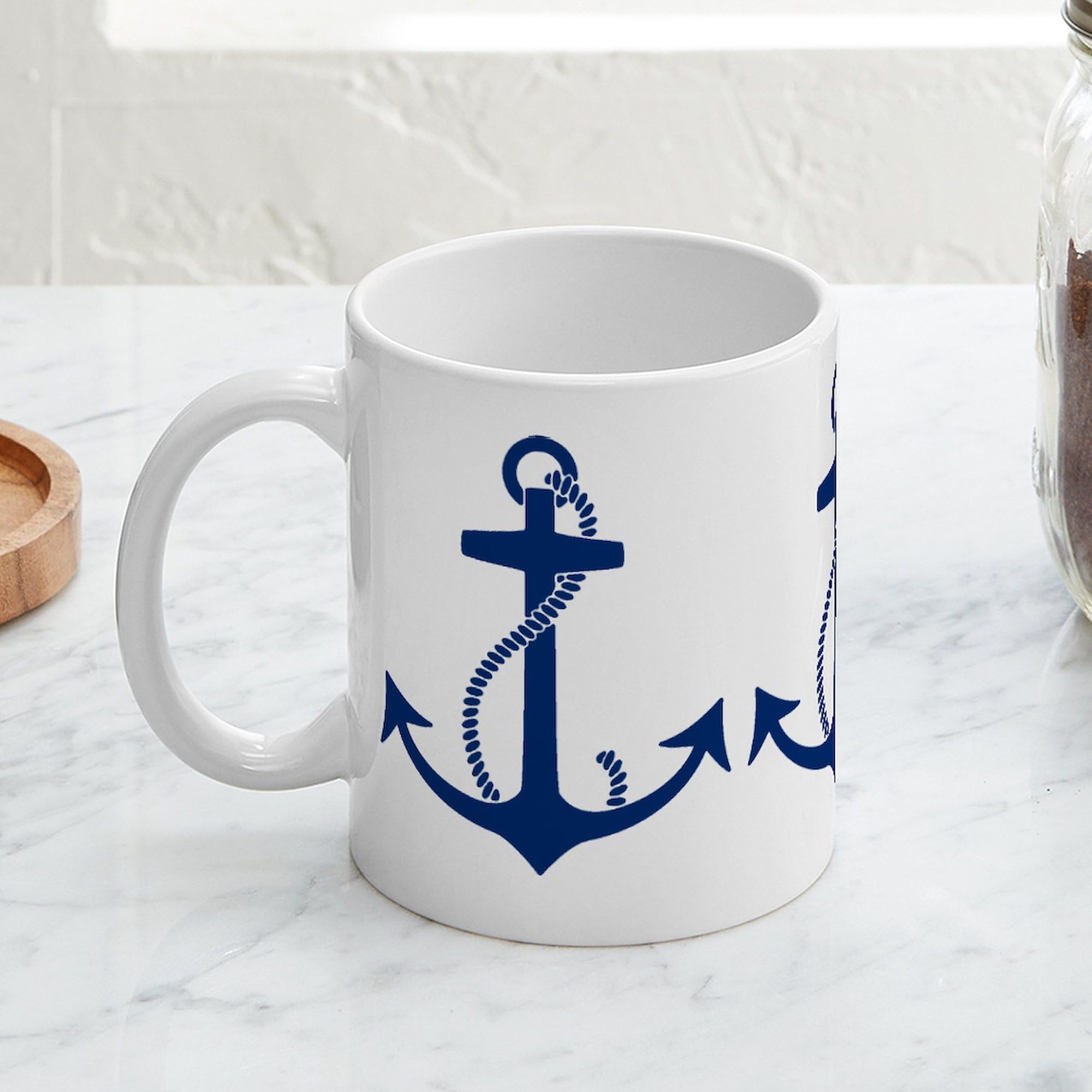 Amazon.com | CafePress Anchor Mug 11 oz (325 ml) Ceramic Coffee Mug: Coffee  Cups & Mugs