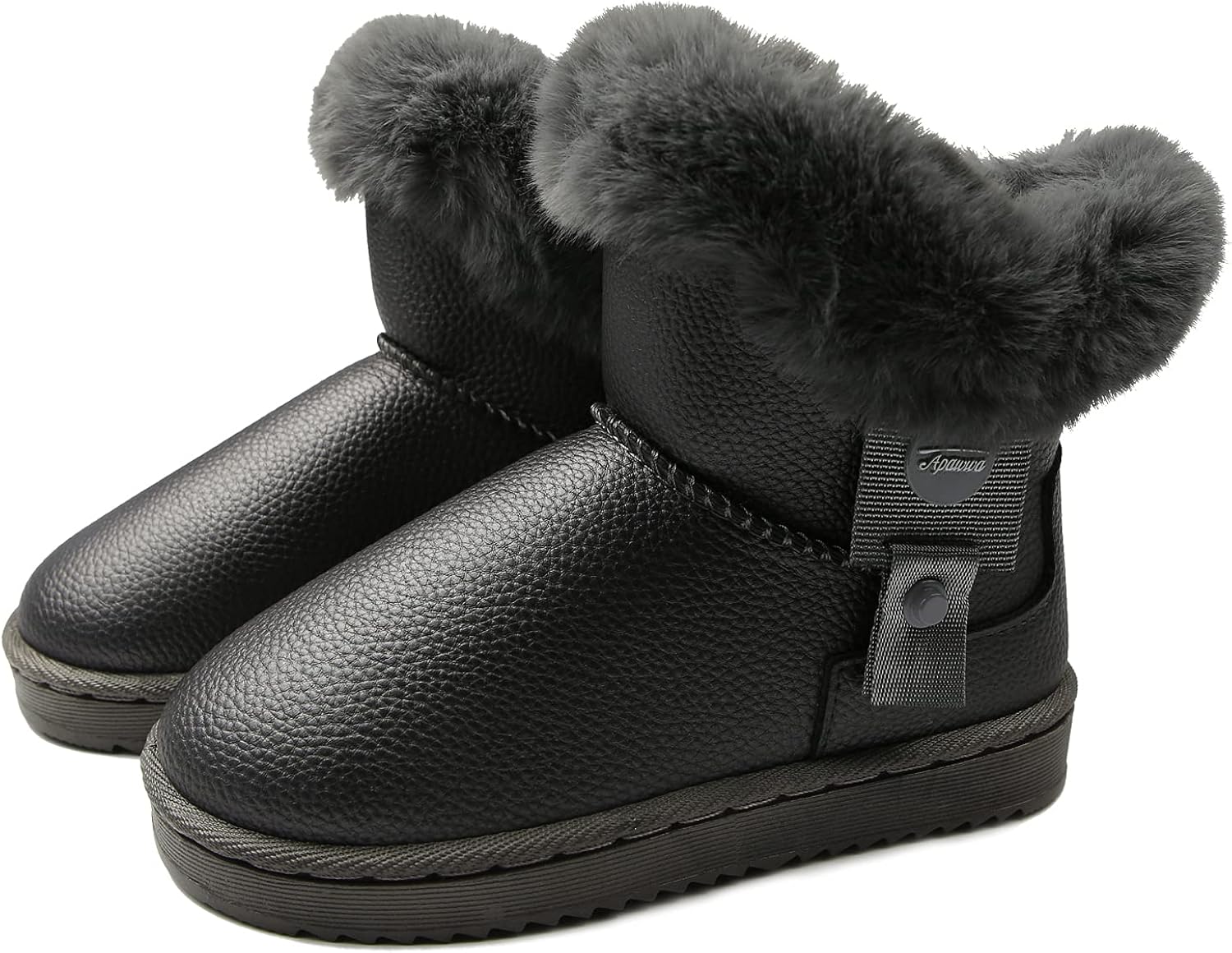 Apawwa Fur Lined Waterproof Snow Boots for Boys and Bahrain