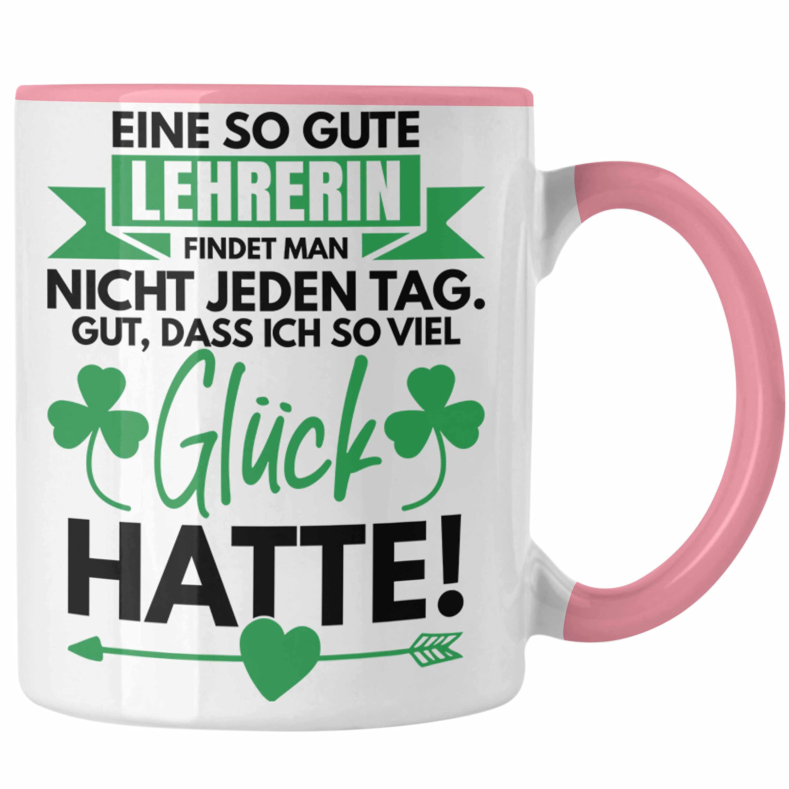 Trendation - Lehrerin Abschiedsgeschenk Tasse Geschenk zum Abschied Klassenlehrerin Beste Lehrerin Geschenkidee (Rosa)