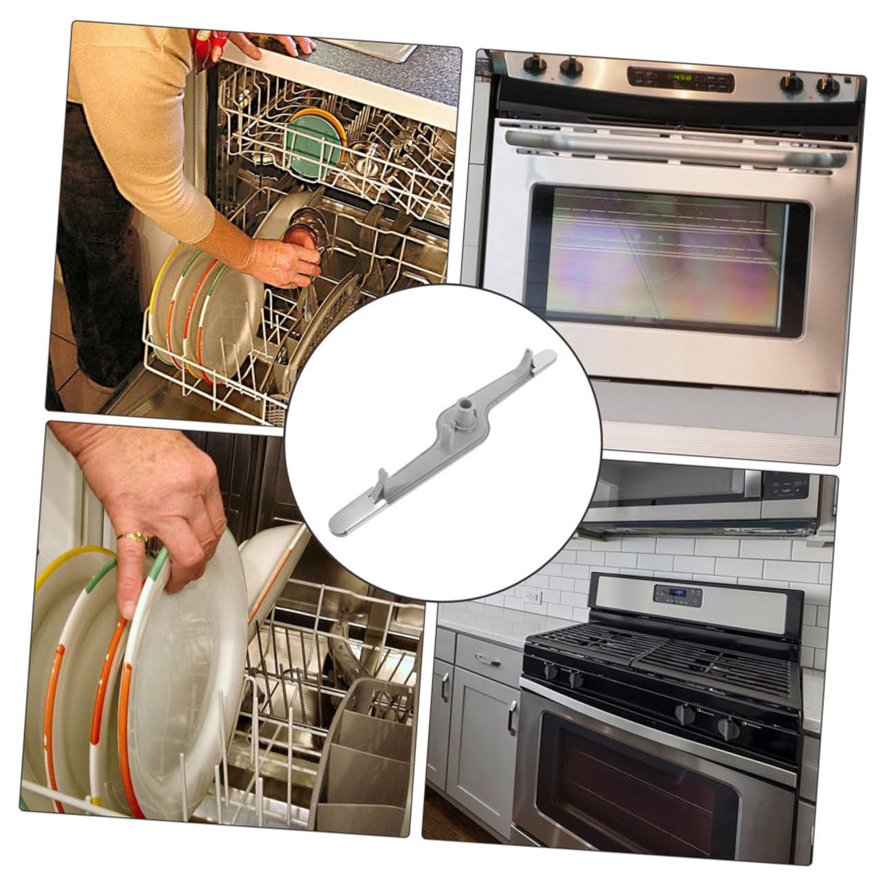 Ciieeo Braccio Irroratore Inferiore Installazione Semplice 2 Pezzi in Abs e Ferro Ricambio Resistente per Lavastoviglie per Cucina