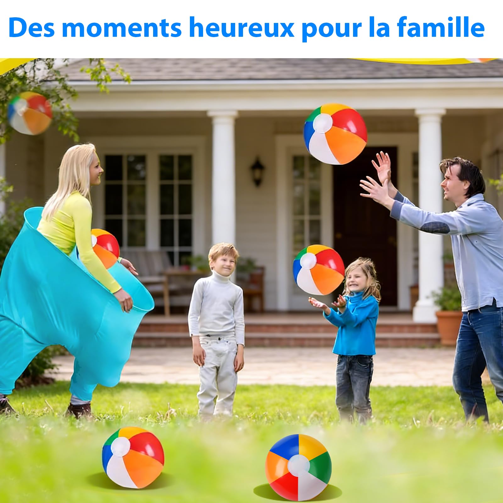 Ensemble de 17 Jeux de Pâques Granny Pants, 2 Jeux d'extérieur Pants surdimensionnés 10 balles, 2 Pompes à air et des Jeux de Lancer pour Adultes, Idéal pour fêtes, réunions familiales Jardin