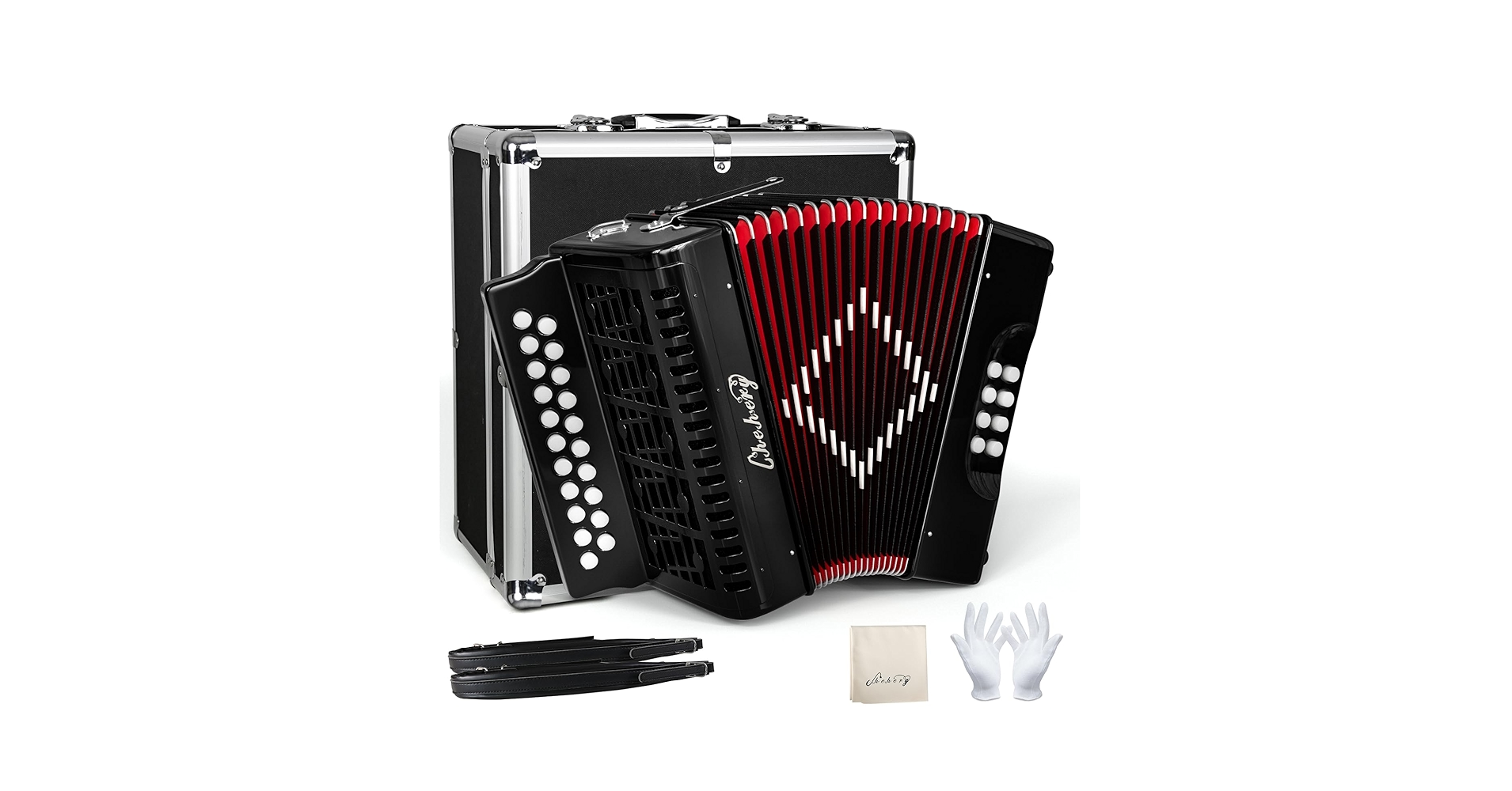 Amazon.com: 21 Keys 8 Bass Accordion B/CKey Button Accordion