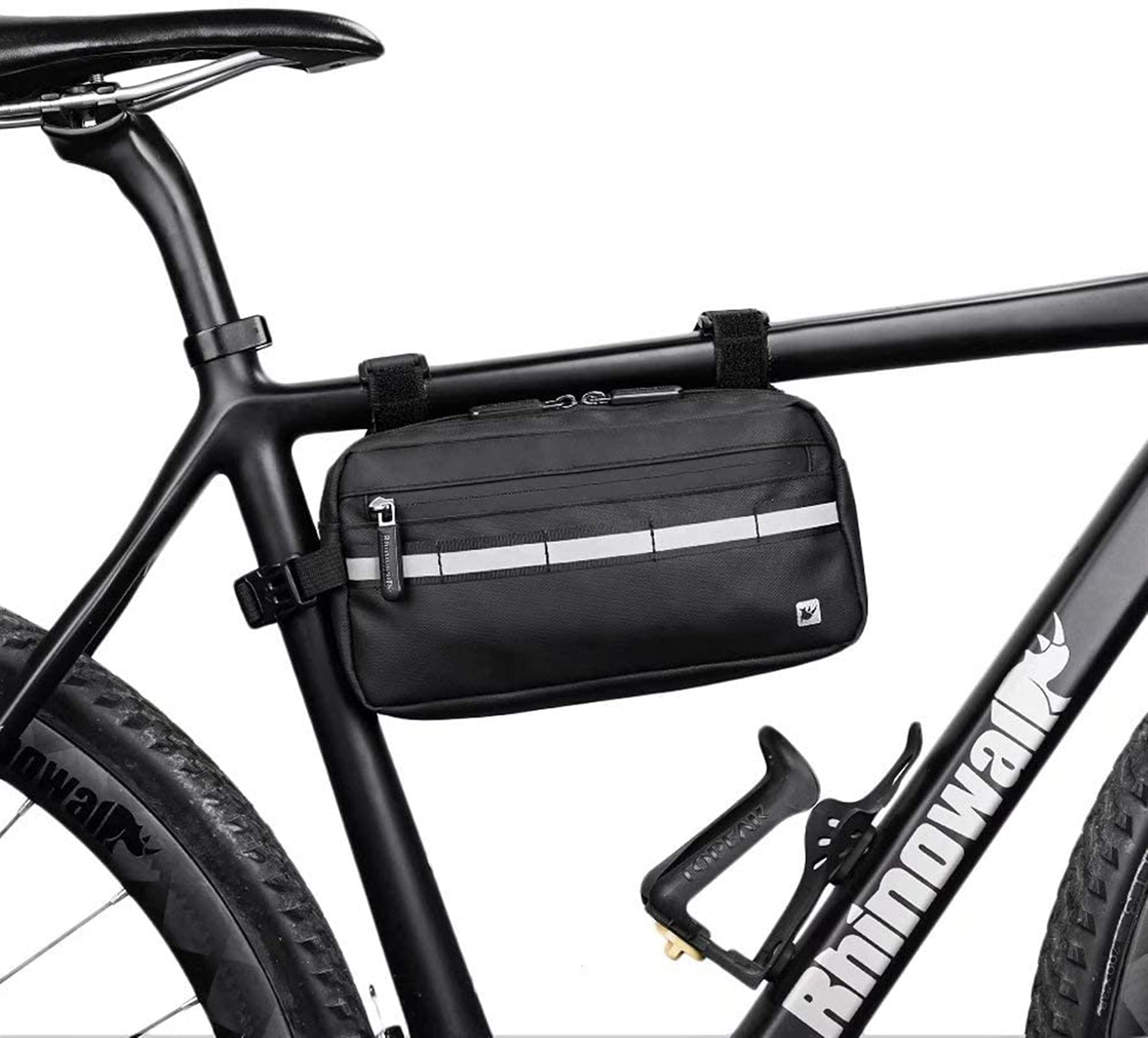 Bolsa for Manillar de Bicicleta, Multifuncional, for el Delantero la, for Ciclismo Carretera, for Tiempo Libre, riñonera, Bolso Pecho y Hombro(Black)