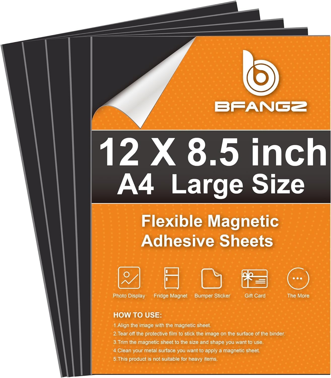 Magnetic Sheets with Adhesive Backing Flexible Strong Magnet Paper for Crafts Photos and Die Storage Easy to Cut (10, A4)